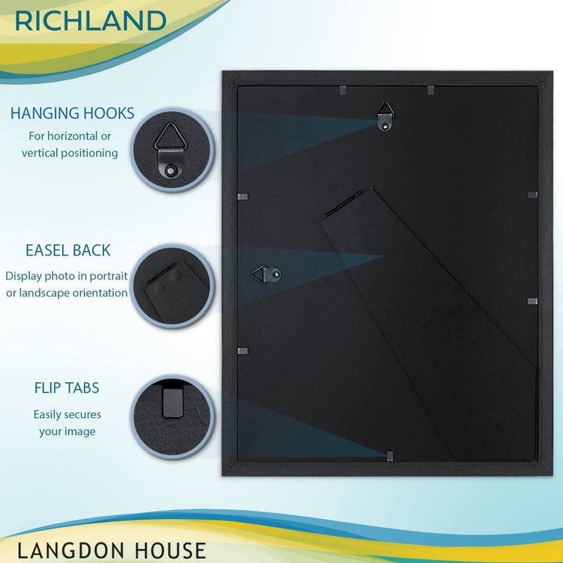 Langdon House 8x10 Picture Frames Set (Gold, 6 Pack) Distinguished Edging for Classic Style, Richland Collection - Image 3